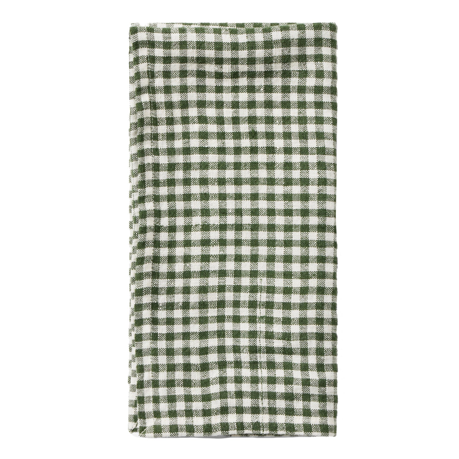 Blake Green/White Gingham Linen Napkin Set