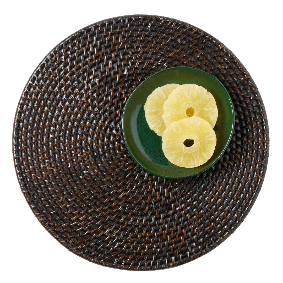 Brianne Polished Espresso Placemats Set Of 4 (Round)