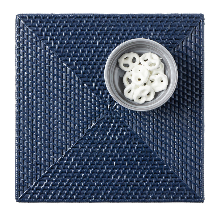 Brianne Polished Navy Placemats Set Of 4 (Square)