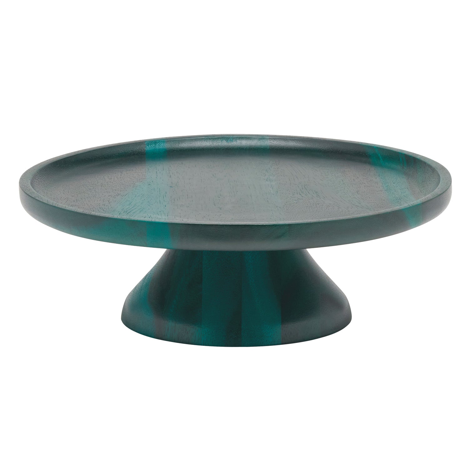 Bryson Emerald Acacia Wood Cake Stand - Thumbnail 3