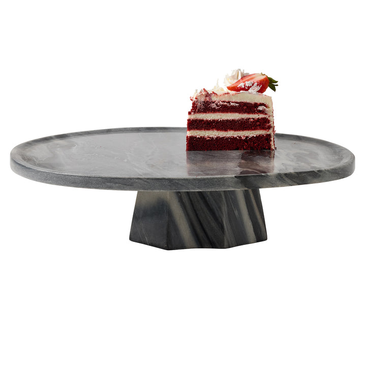 Caden Gray Marble Cake Stand