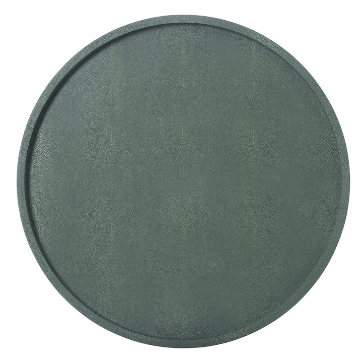 Calvin Realistic Faux Shagreen Lazy Susan 24"D (Juniper)