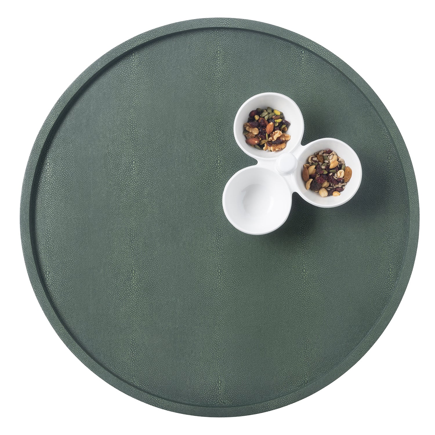 Calvin Realistic Faux Shagreen Lazy Susan 24"D - Thumbnail 3