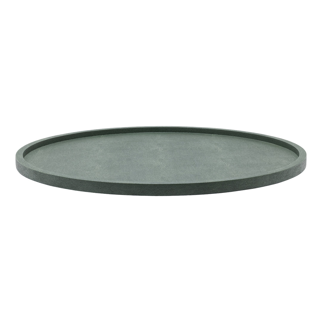 Calvin Realistic Faux Shagreen Lazy Susan 24"D (Juniper)