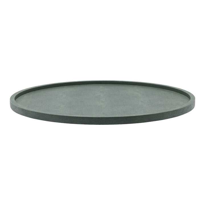 Calvin Realistic Faux Shagreen Lazy Susan 24"D (Juniper)