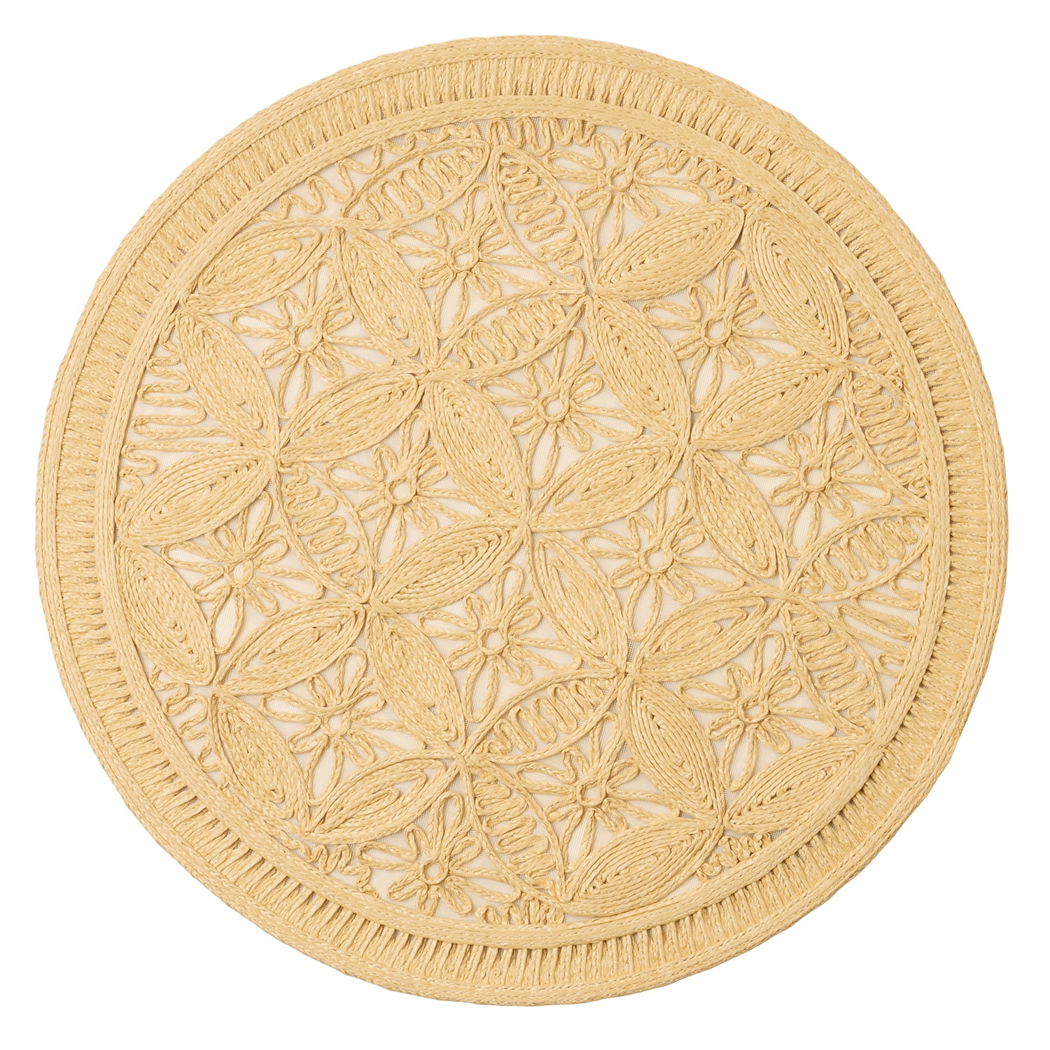 Cleo Rattan Round Medallion Placemats