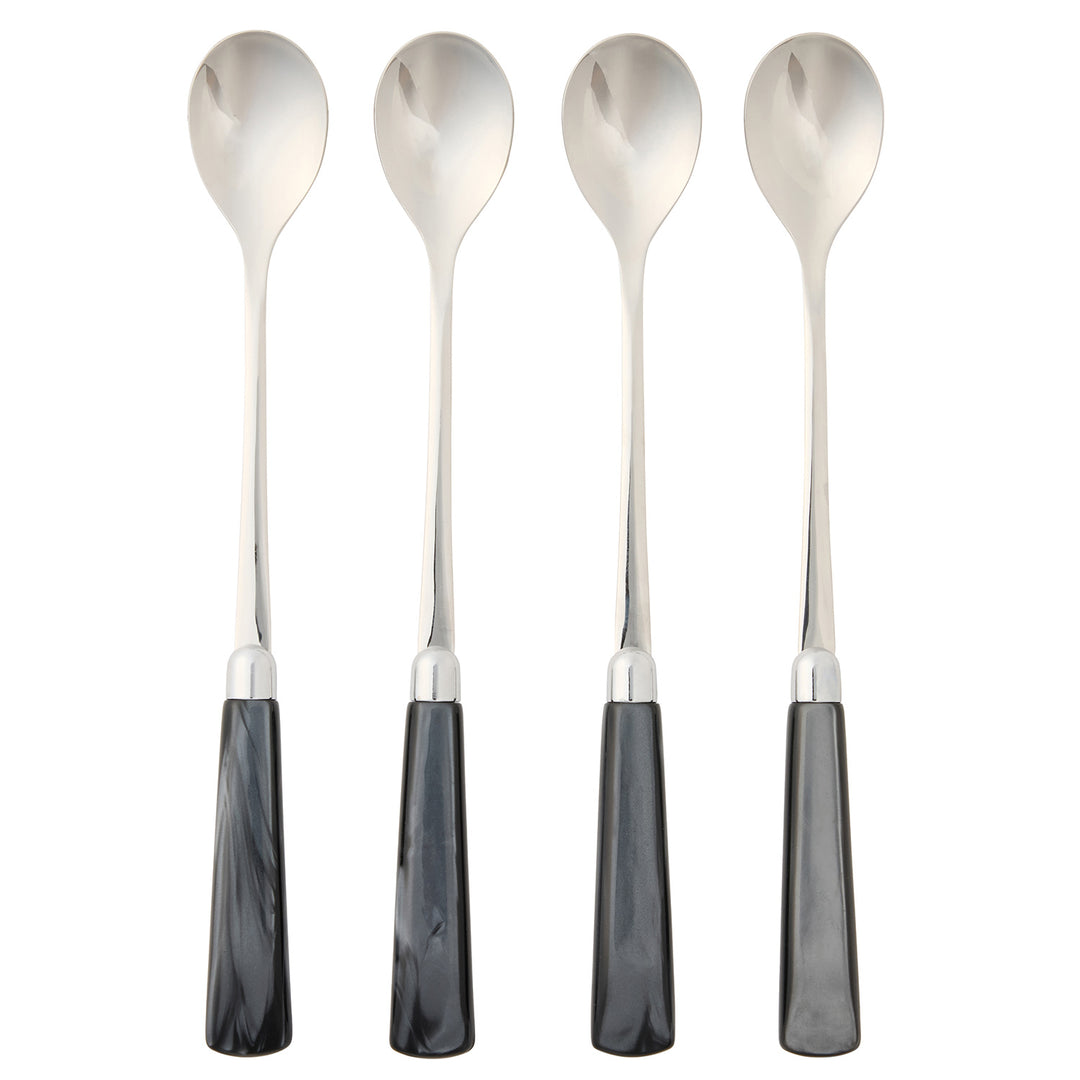 Colson Black/Polished Silver Cocktail Spoon Set