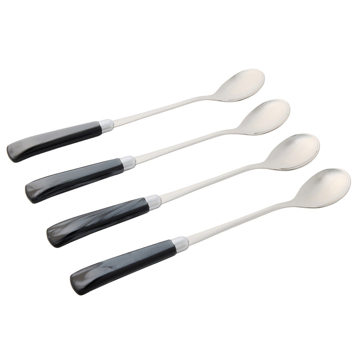 Colson Black/Polished Silver Cocktail Spoon Set