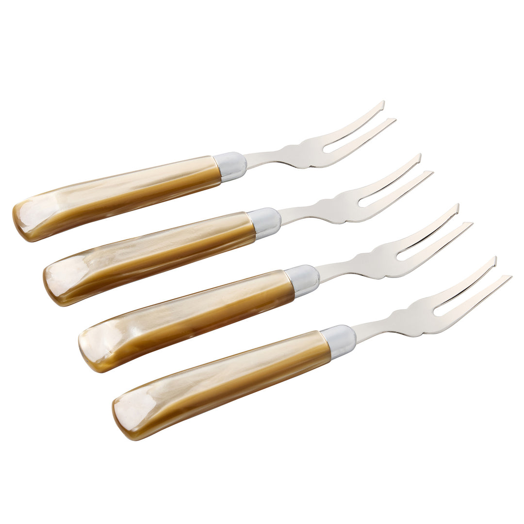 Colson Champagne/Polished Silver Appetizer Fork Set