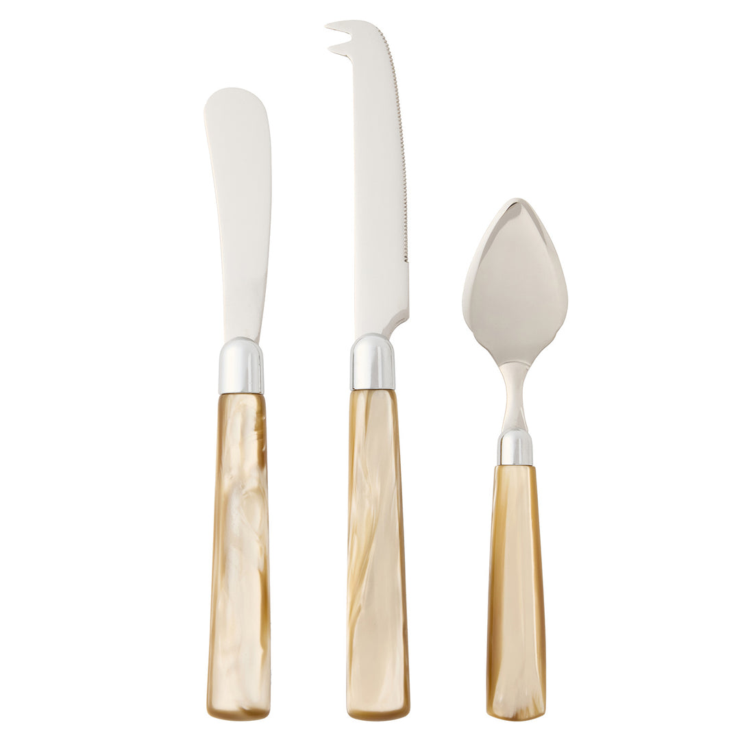 Colson Champagne/Polished Silver Cheese Knives Set