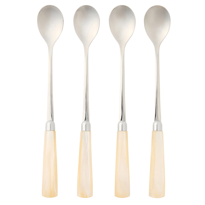 Colson Ivory/Polished Silver Cocktail Spoon Set