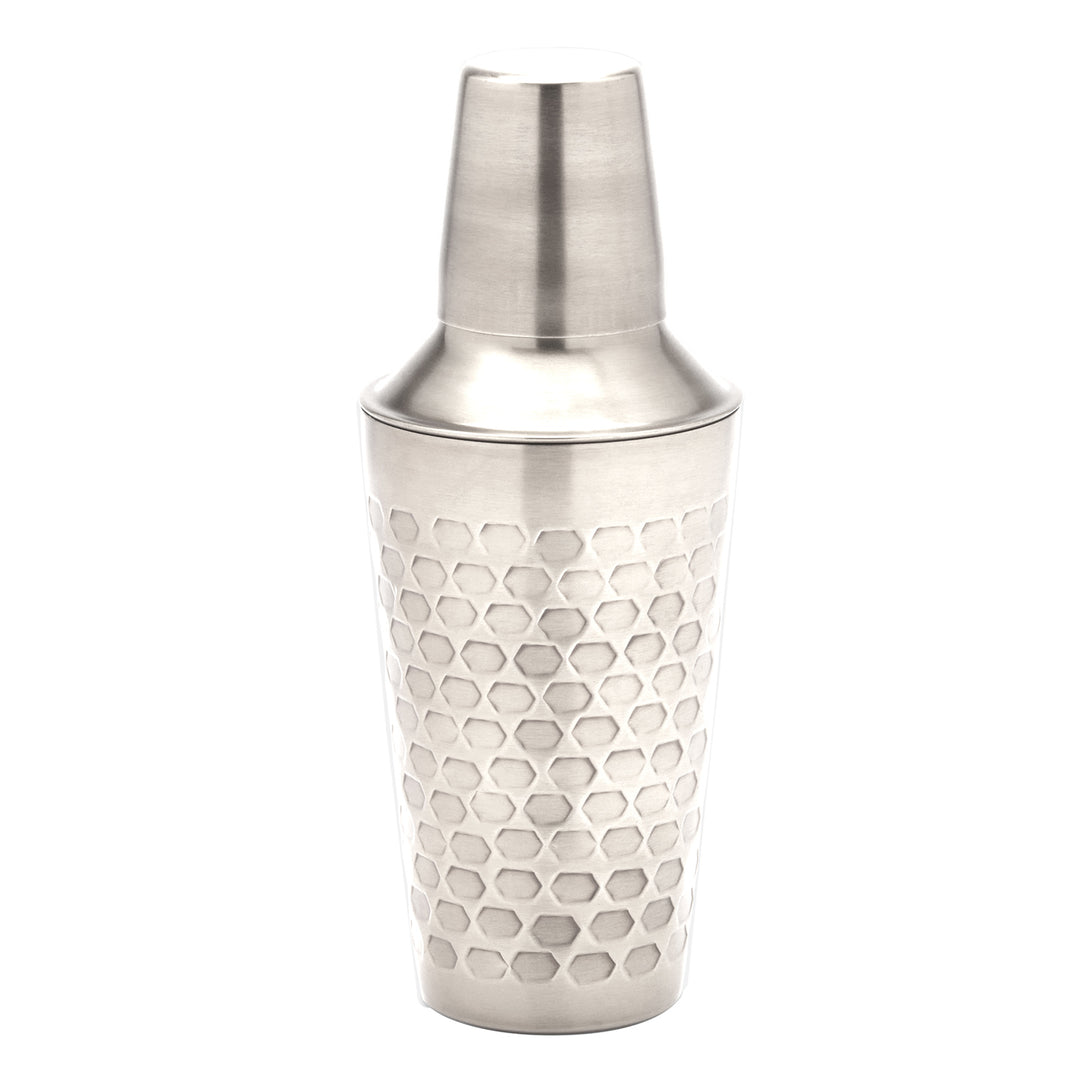 Conway Shiny Nickel Hammered Metal Cocktail Shaker