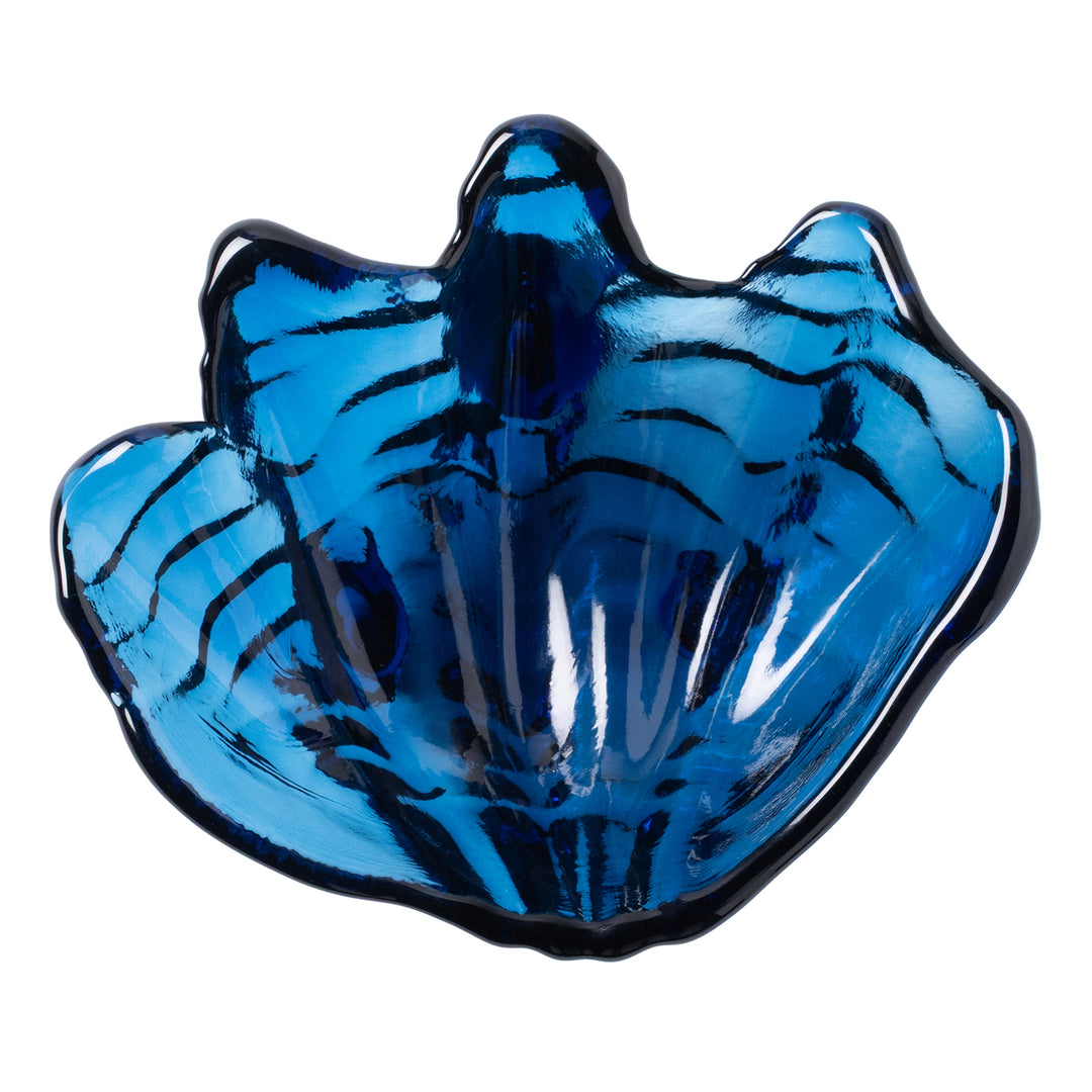 Coralie Dark Sapphire Glass Serving Bowls Set/2