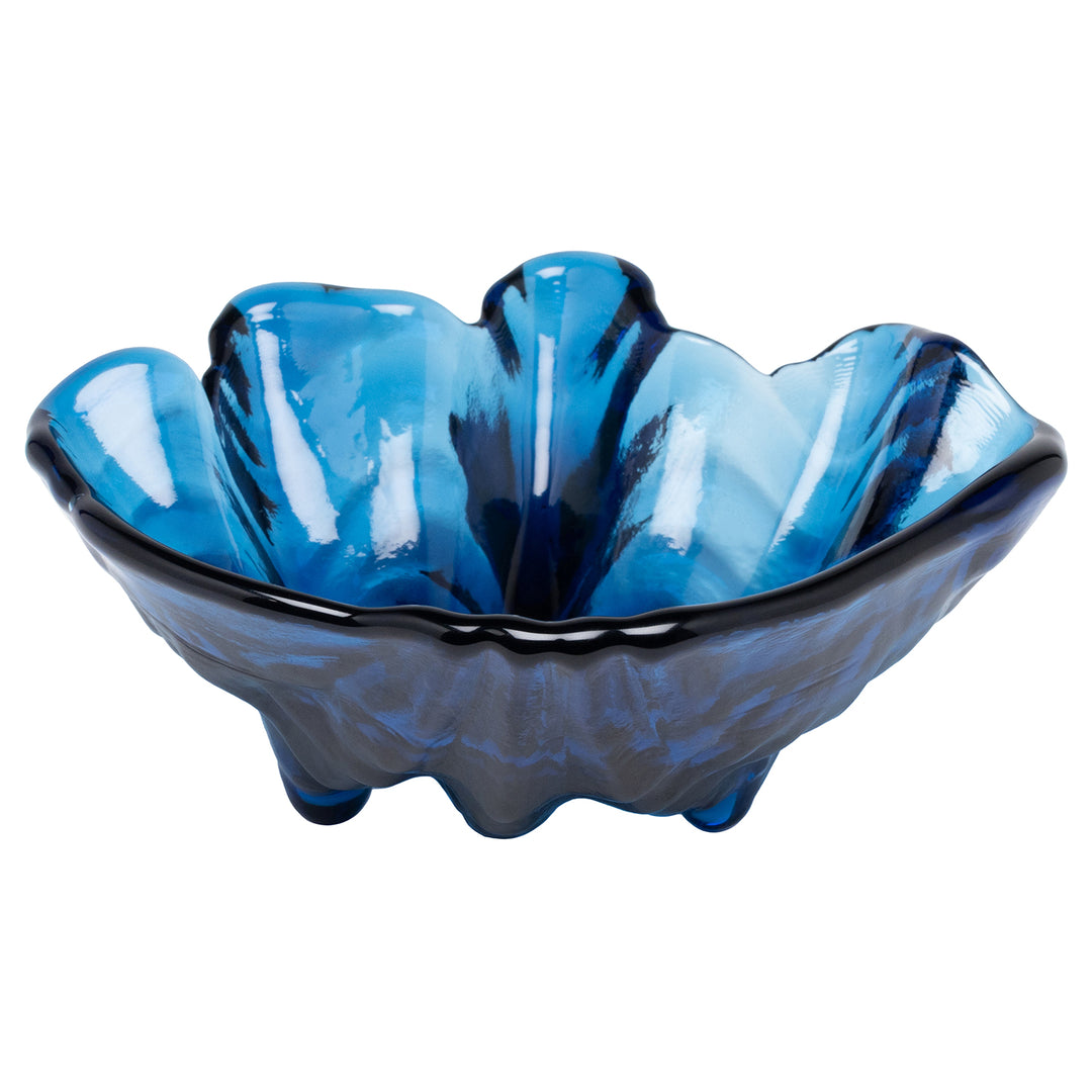 Coralie Dark Sapphire Glass Serving Bowls Set/2