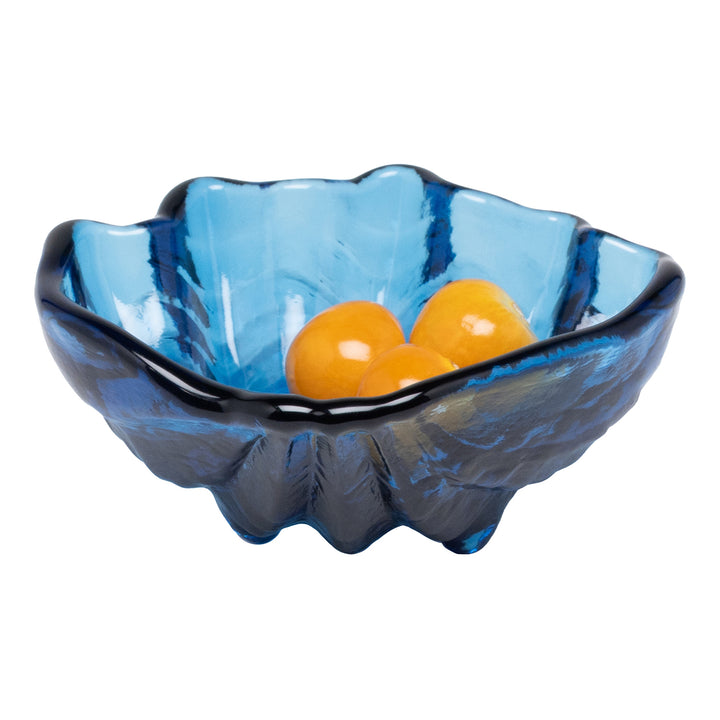 Coralie Dark Sapphire Glass Serving Bowls Set/2