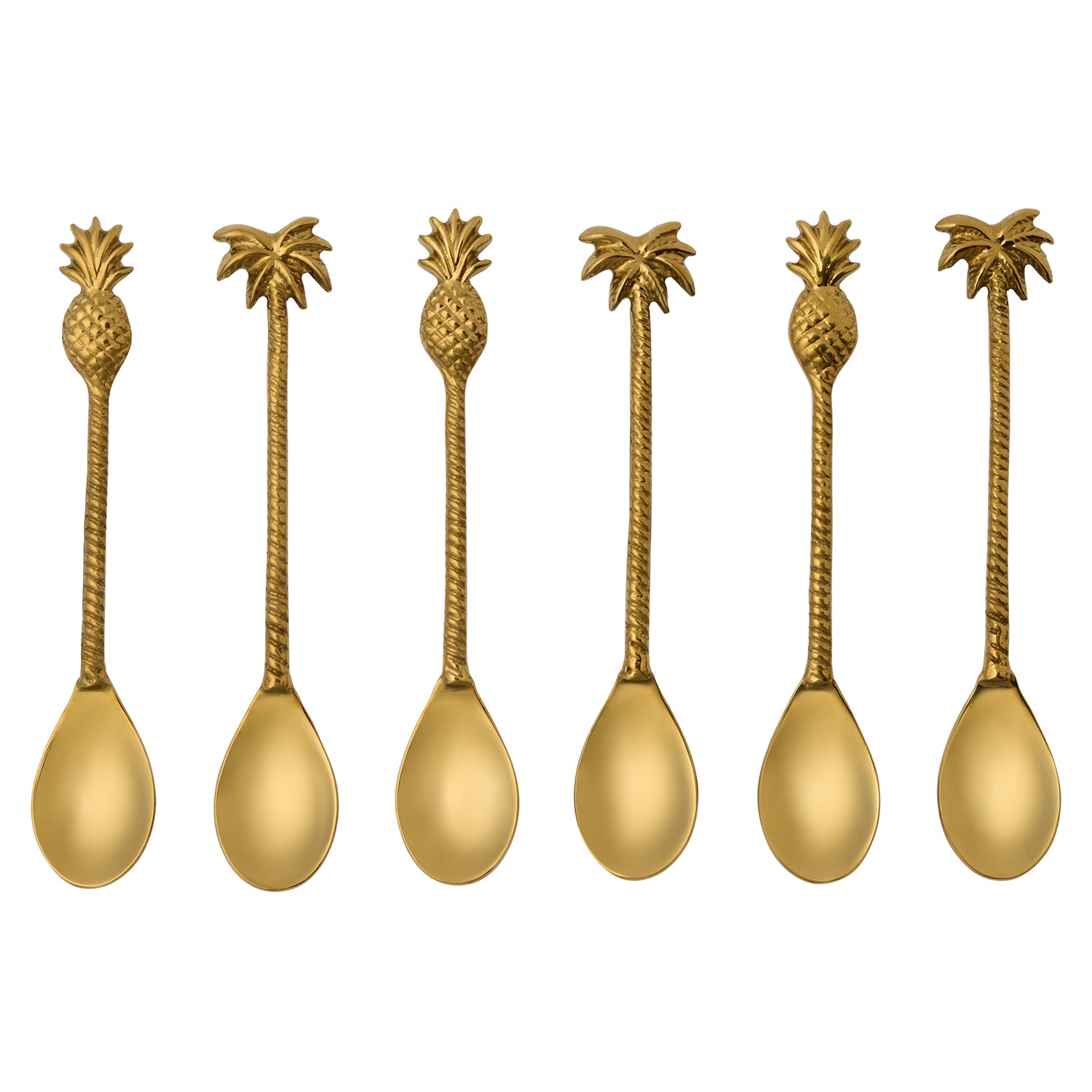 Crawford Polished Gold Appetizer Spoon Set