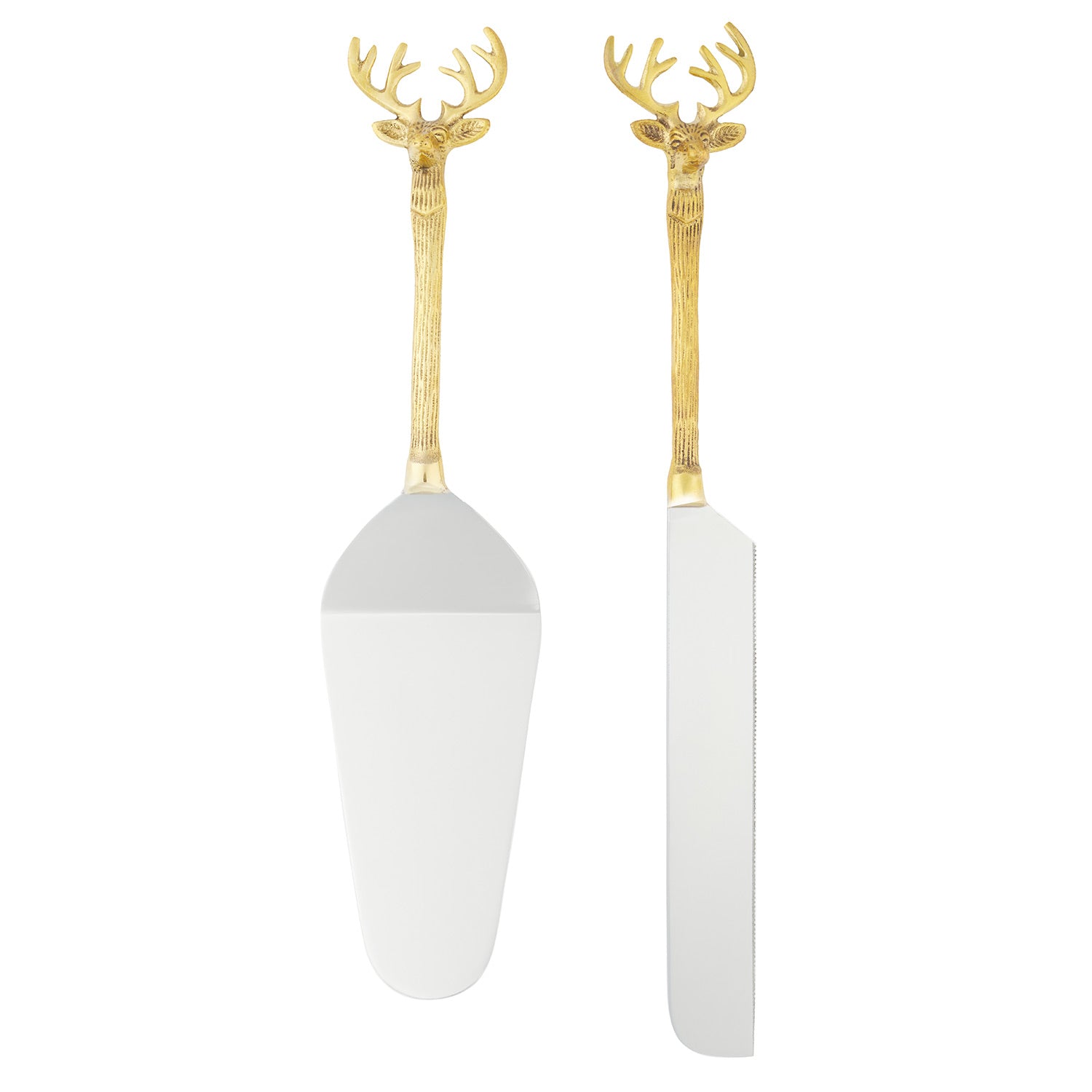 Dash Polished Silver/Gold Cake Serving Set - Thumbnail 3