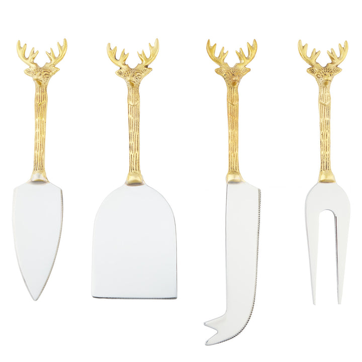 Dash Polished Silver/Gold Cheese Knives Set