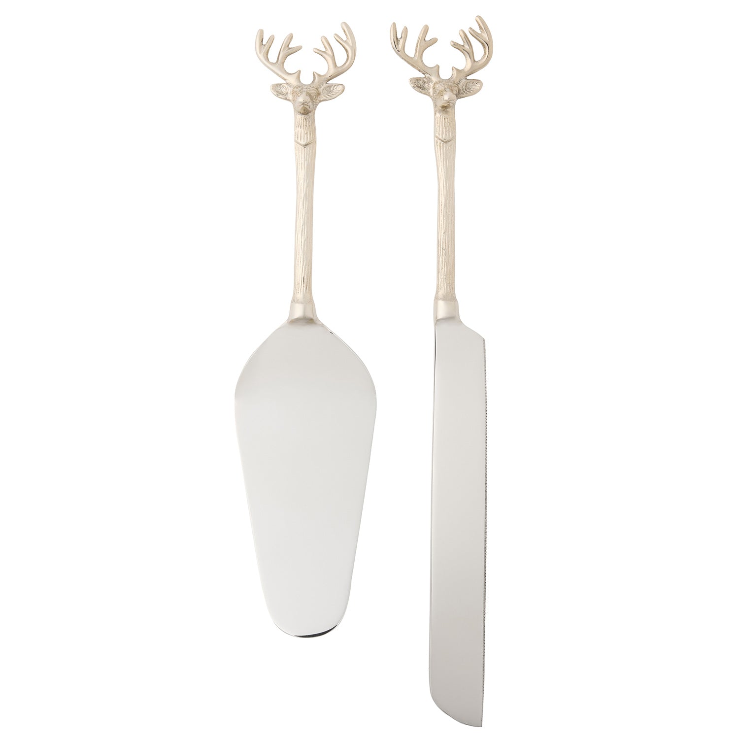 Dash Polished Silver/Gold Cake Serving Set