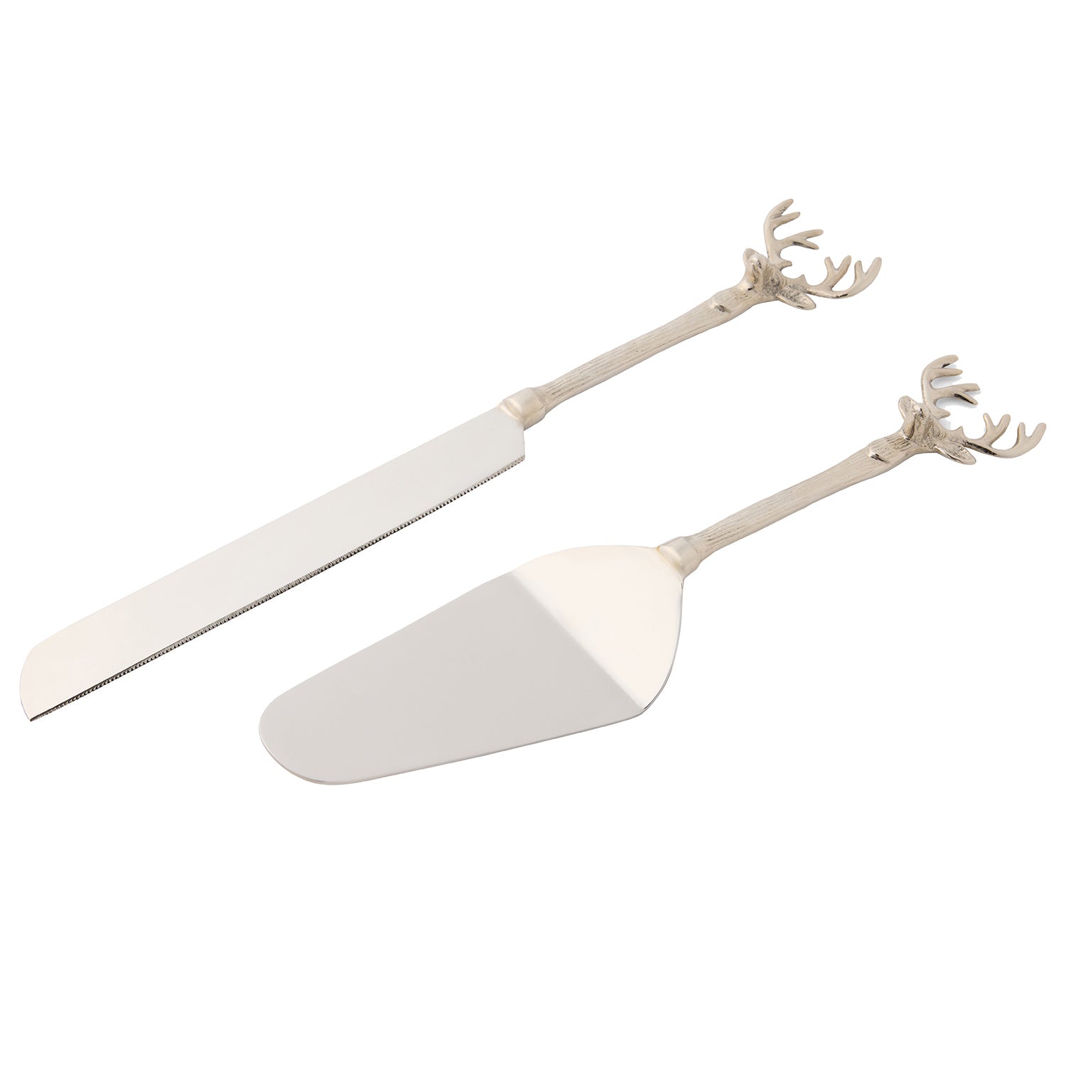 Dash Polished Silver/Gold Cake Serving Set - Thumbnail 4