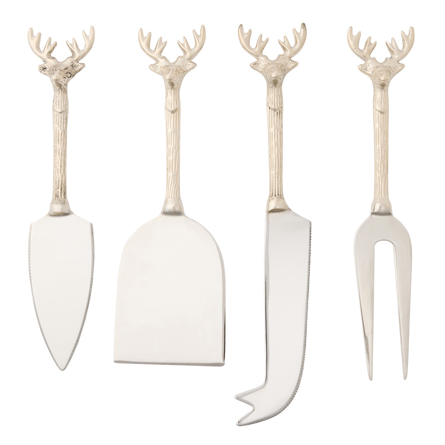 Dash Polished Silver/Gold Cheese Knives Set