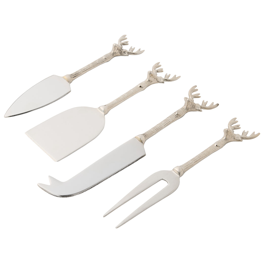 Dash Polished Silver Cheese Knives Set