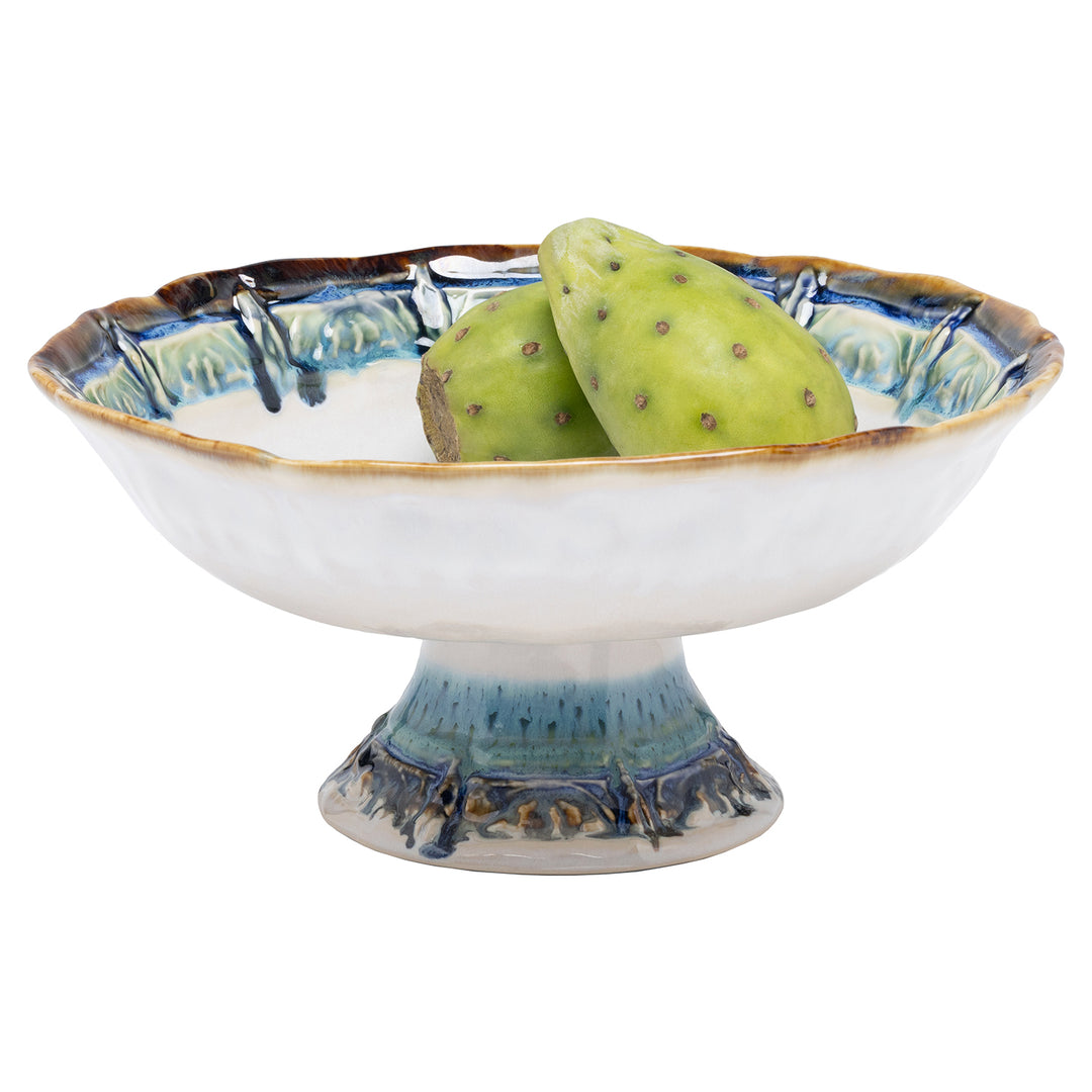 Delara Light Azure Stoneware Fruit Bowl