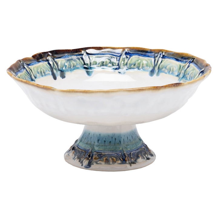 Delara Light Azure Stoneware Fruit Bowl