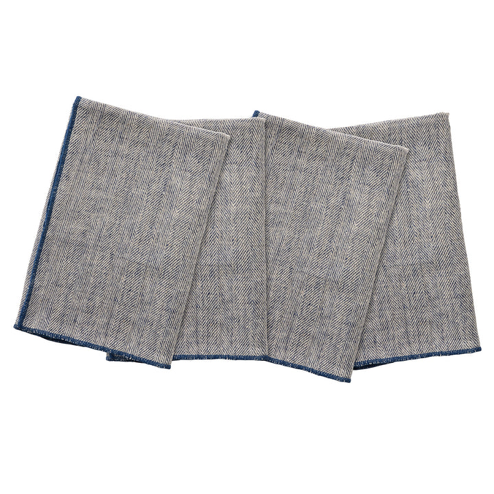 Derren Navy Linen Napkins Set of Four