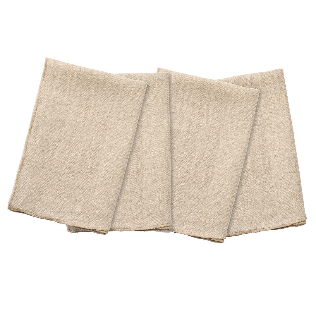 Derren Oatmeal Linen Napkins Set of Four