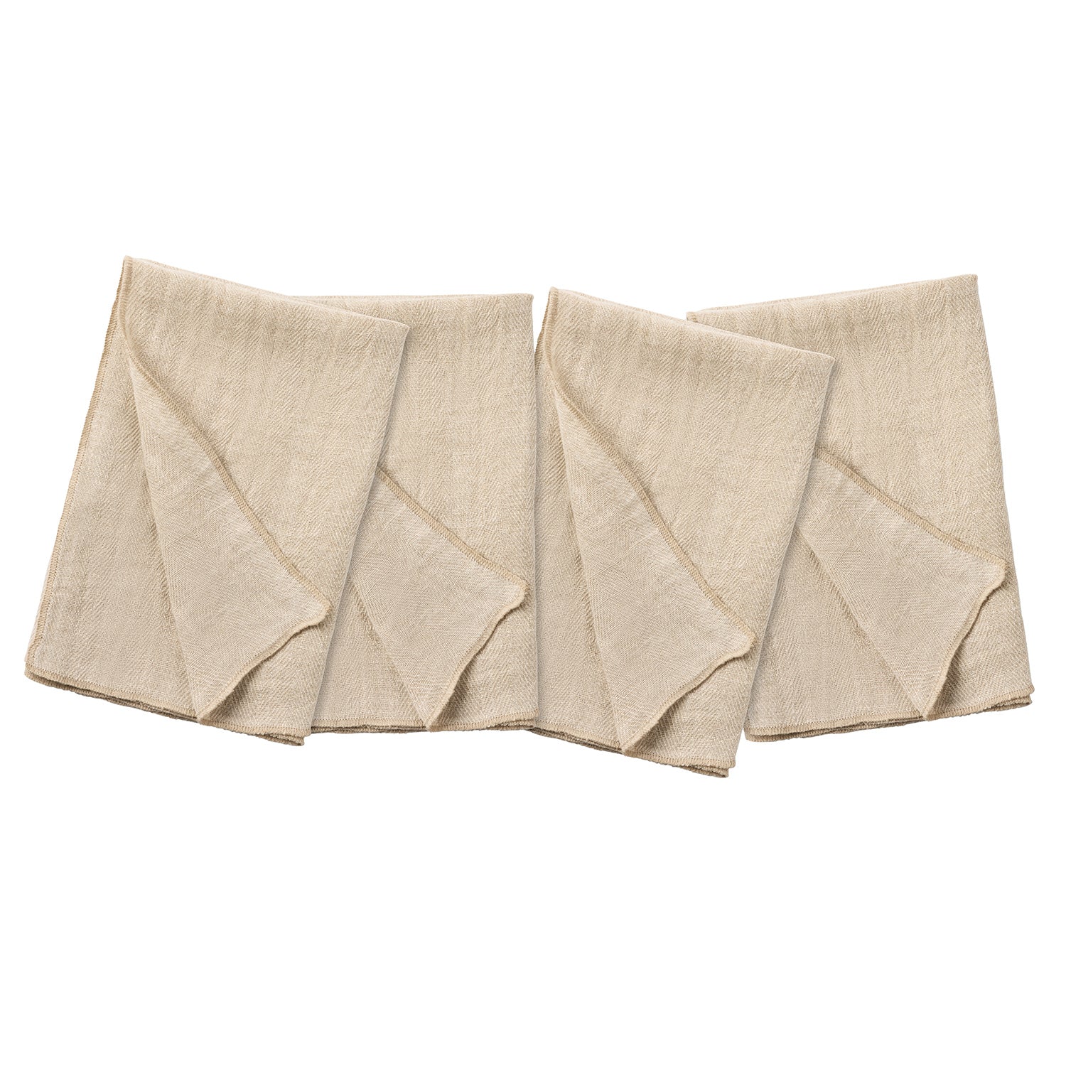 Derren Oatmeal Linen Napkins - Thumbnail 2