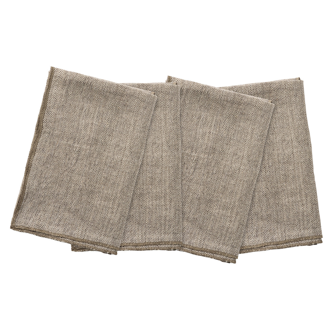 Derren Olive Linen Napkins Set of Four