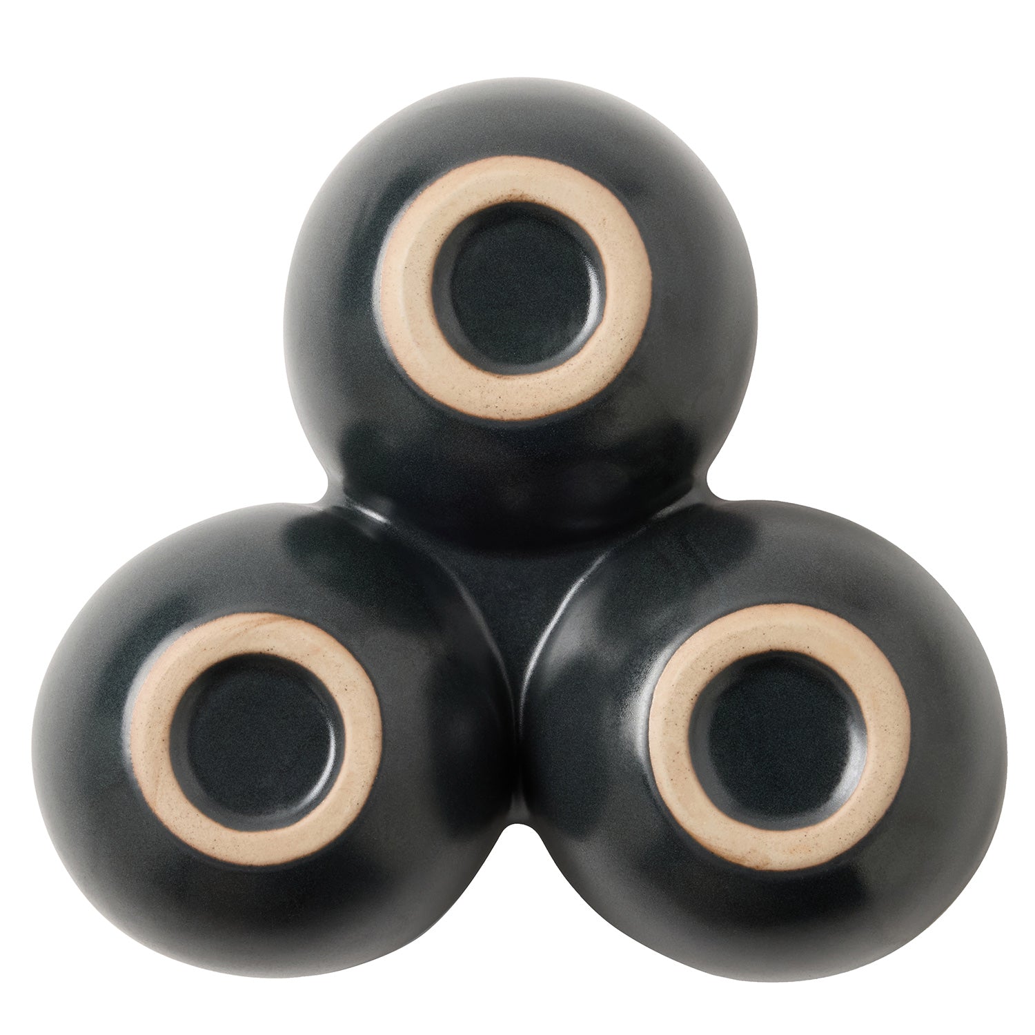 Desmond Black Glaze Triple Nut Dish - Thumbnail 4