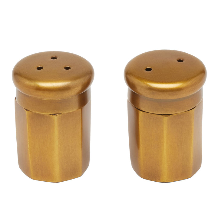 Duke Antique Brass Set of 2 Mini Salt and Pepper Shakers