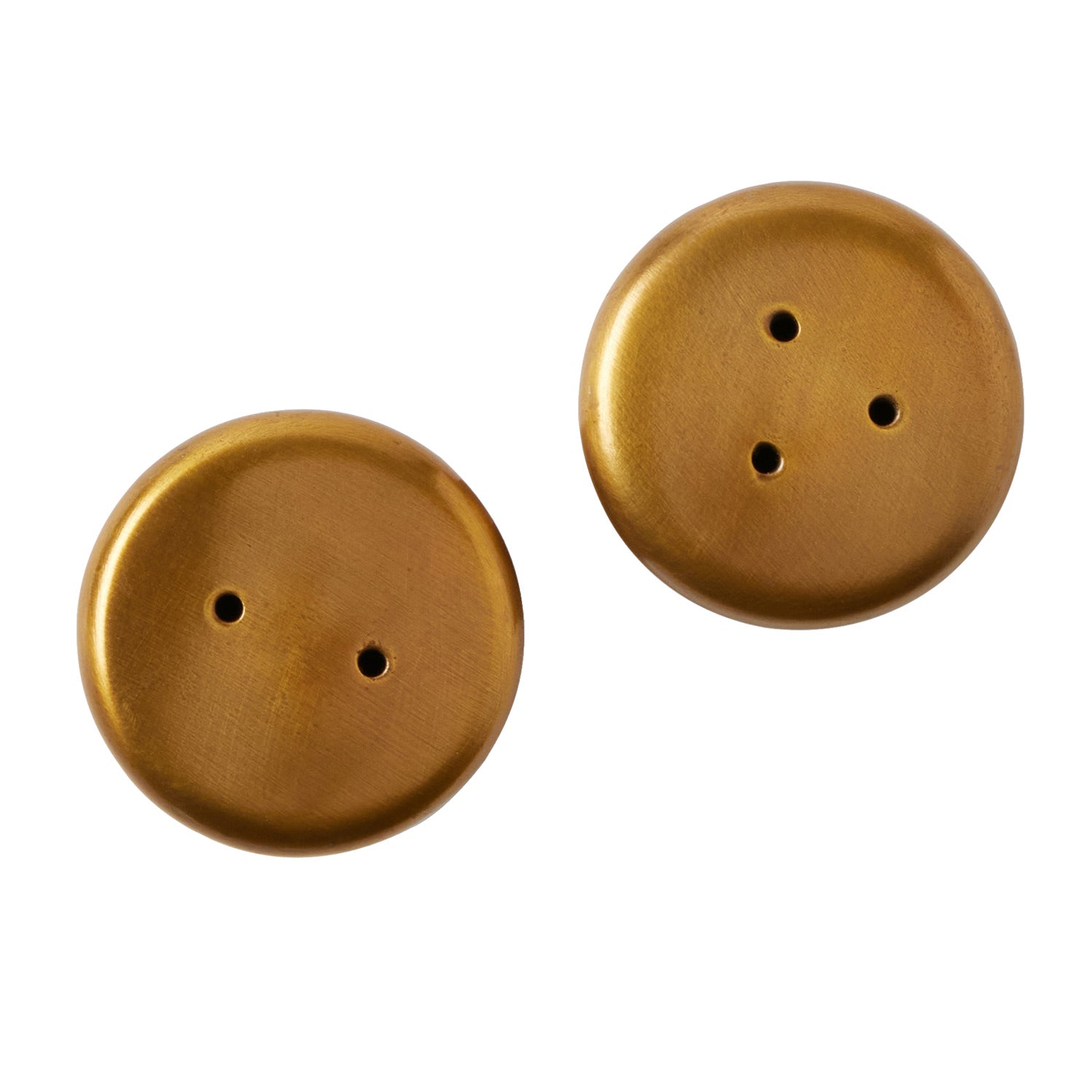 Duke Antique Brass Set of 2 Salt and Pepper Shakers - Thumbnail 2