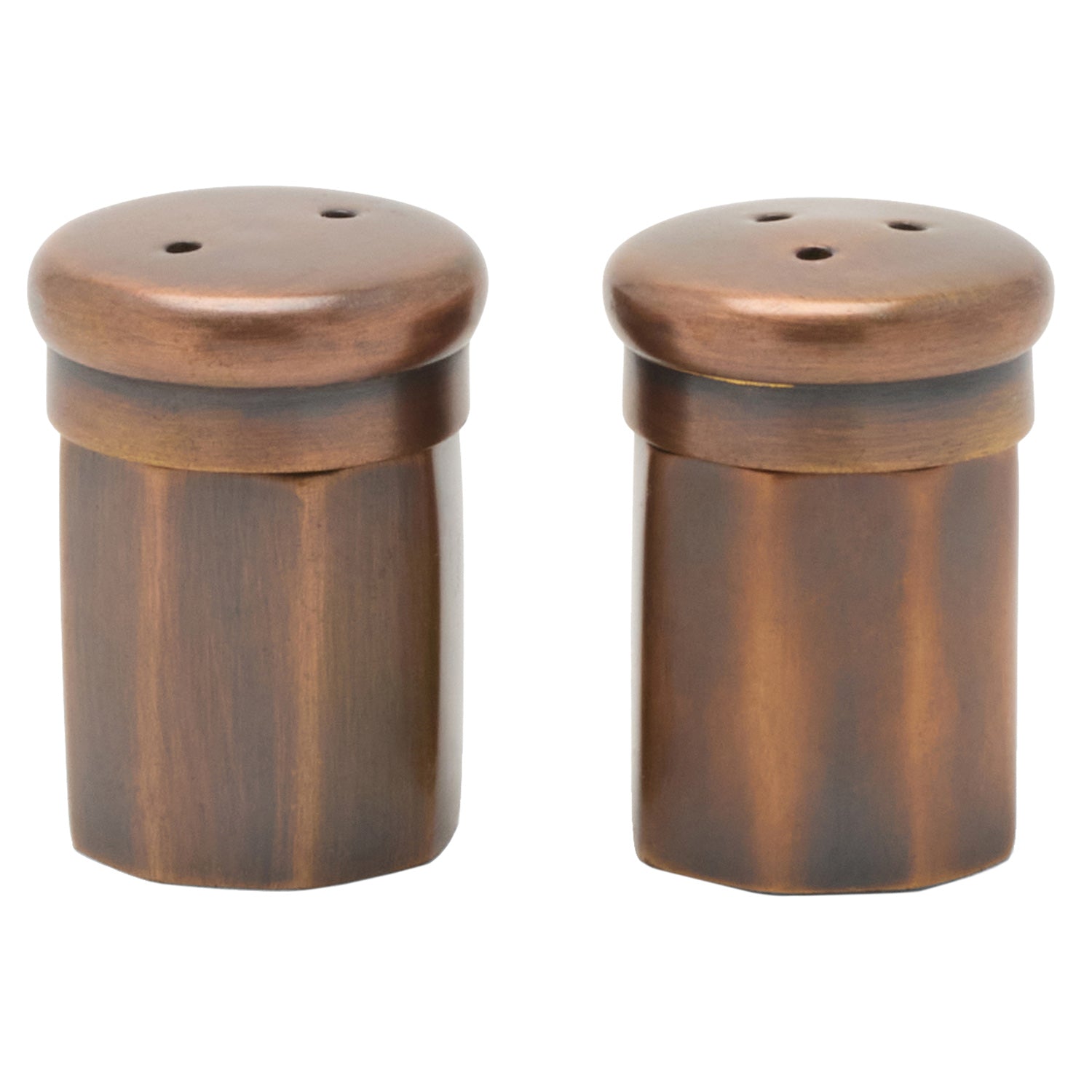 Duke Bronze Set of 2 Mini Salt and Pepper Shakers - Thumbnail 3
