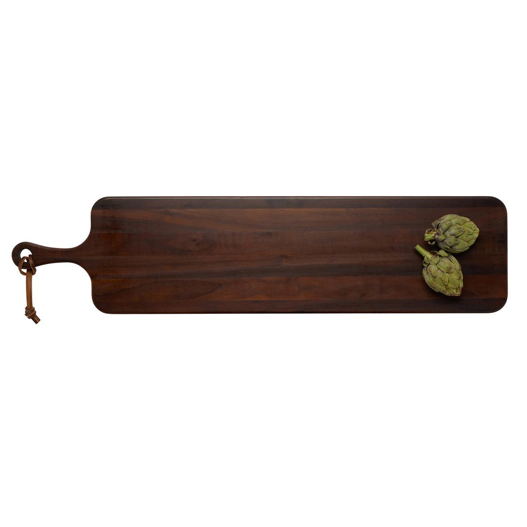 Edmund Walnut Wood Long Narrow Wood Serving Board (42x10)