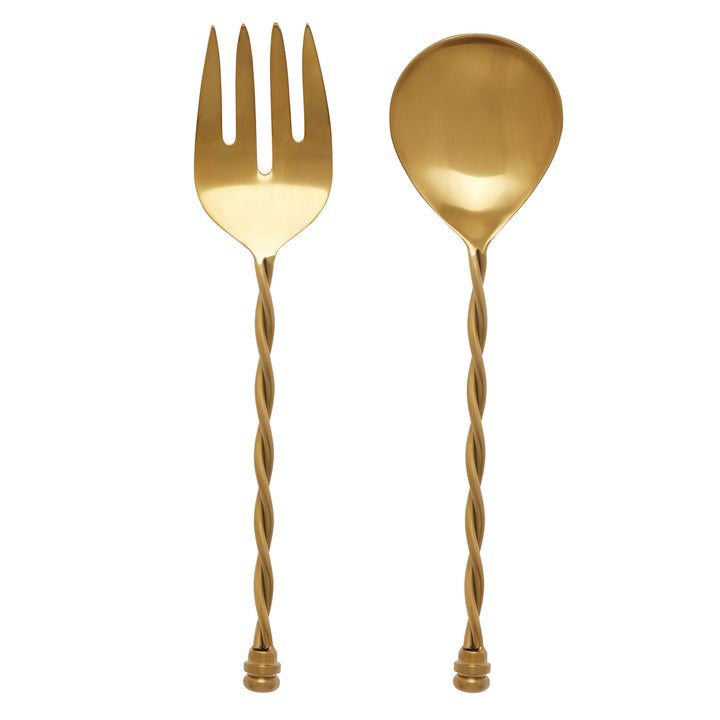 Ellis Matte Gold 2-Piece Serving Set