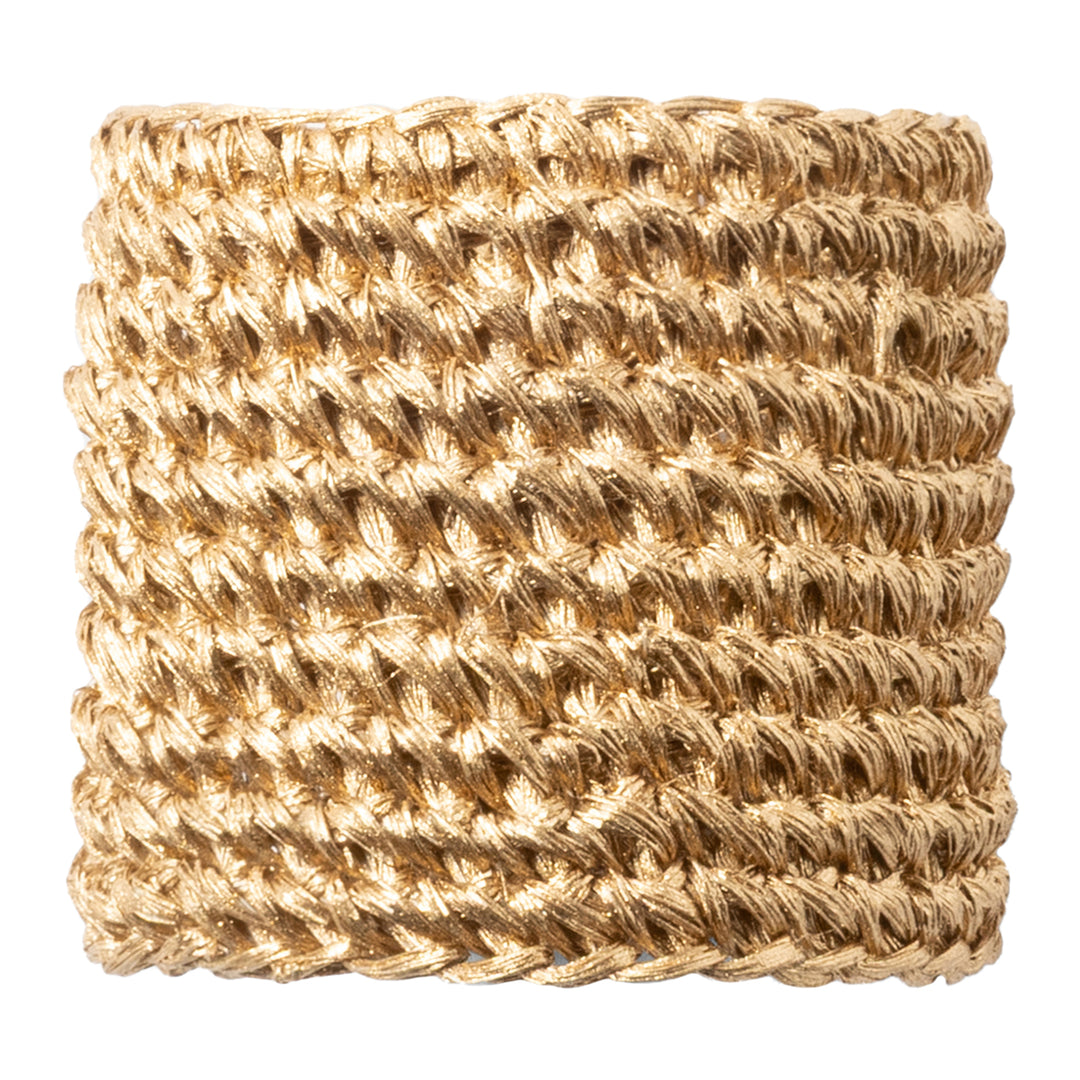 Emmy Abaca Gold Napkin Ring Set/4