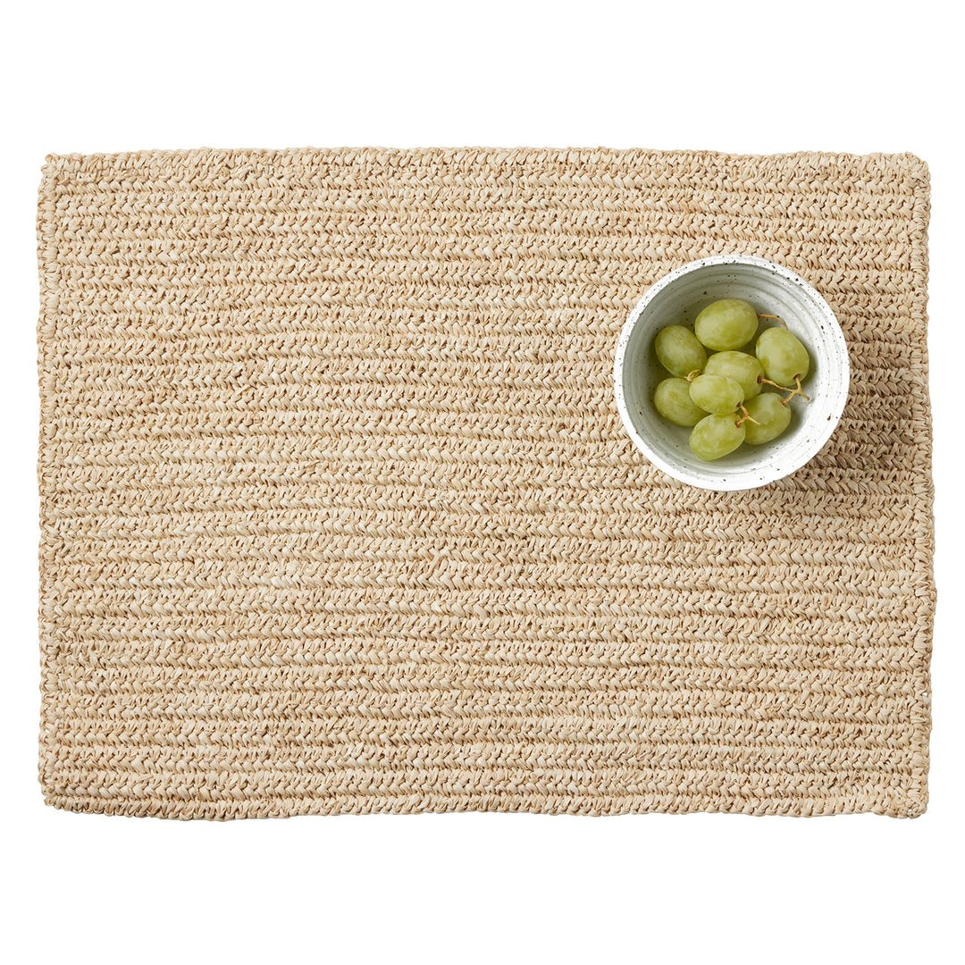 Emmy Natural Crochet Placemats Set Of 4 (Rectangle)