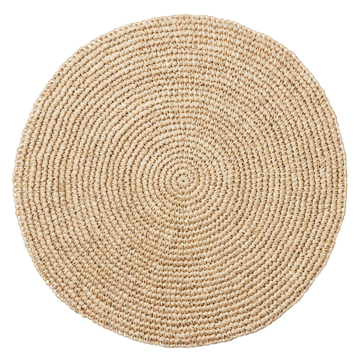 Emmy Natural Crochet Placemats Set Of 4 (Round)