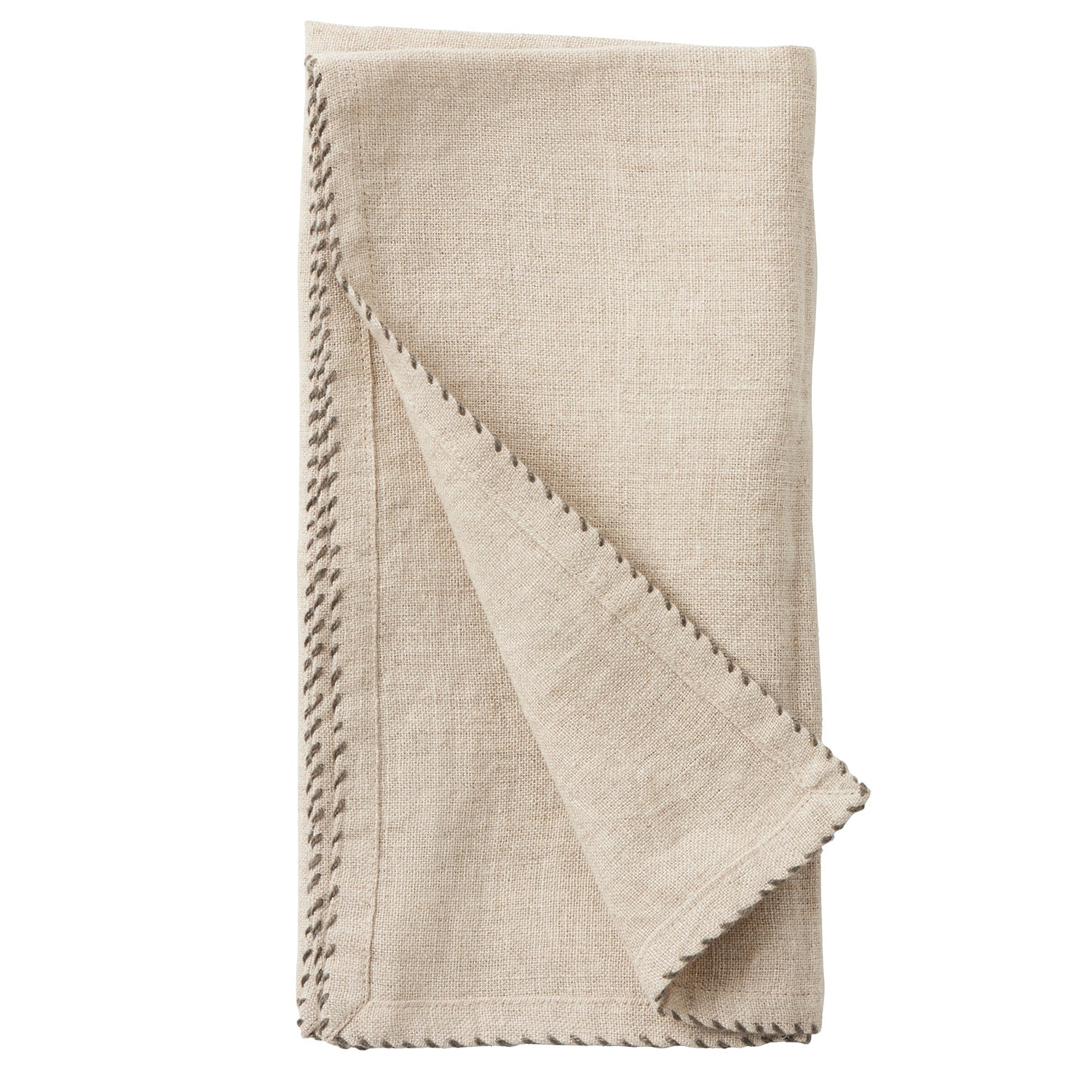 Evelyn Natural Linen Napkin Set - Thumbnail 3
