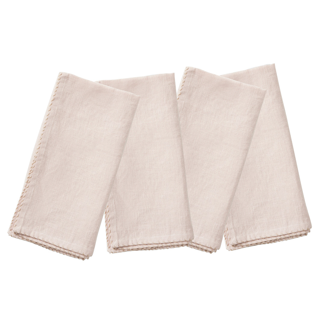 Evelyn Soft Pink Linen Napkin Set/4