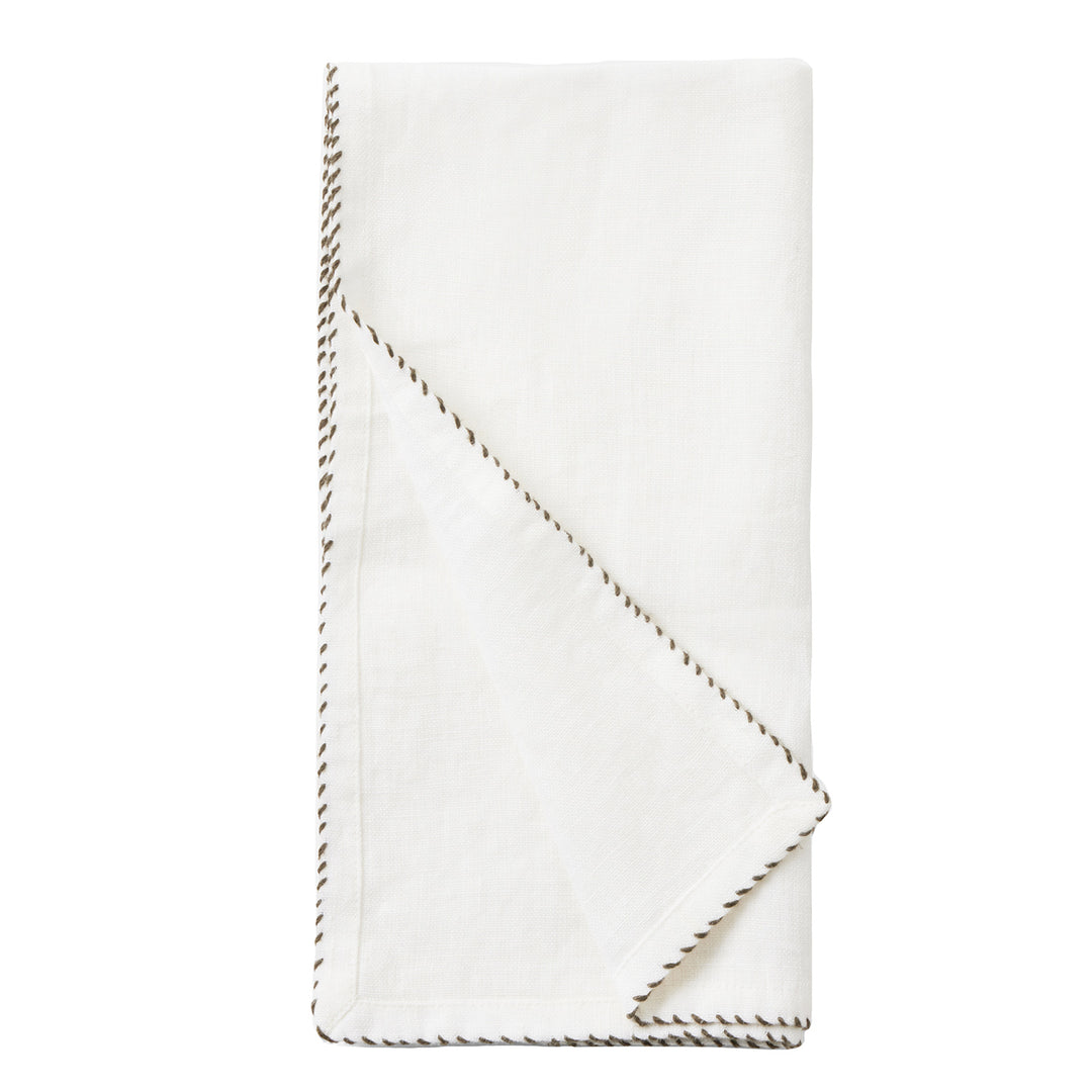 Evelyn White Linen Napkin Set/4