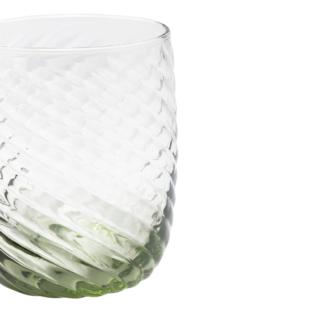 Florence Olive Green Hand Blown Tumbler Glasses Set/6