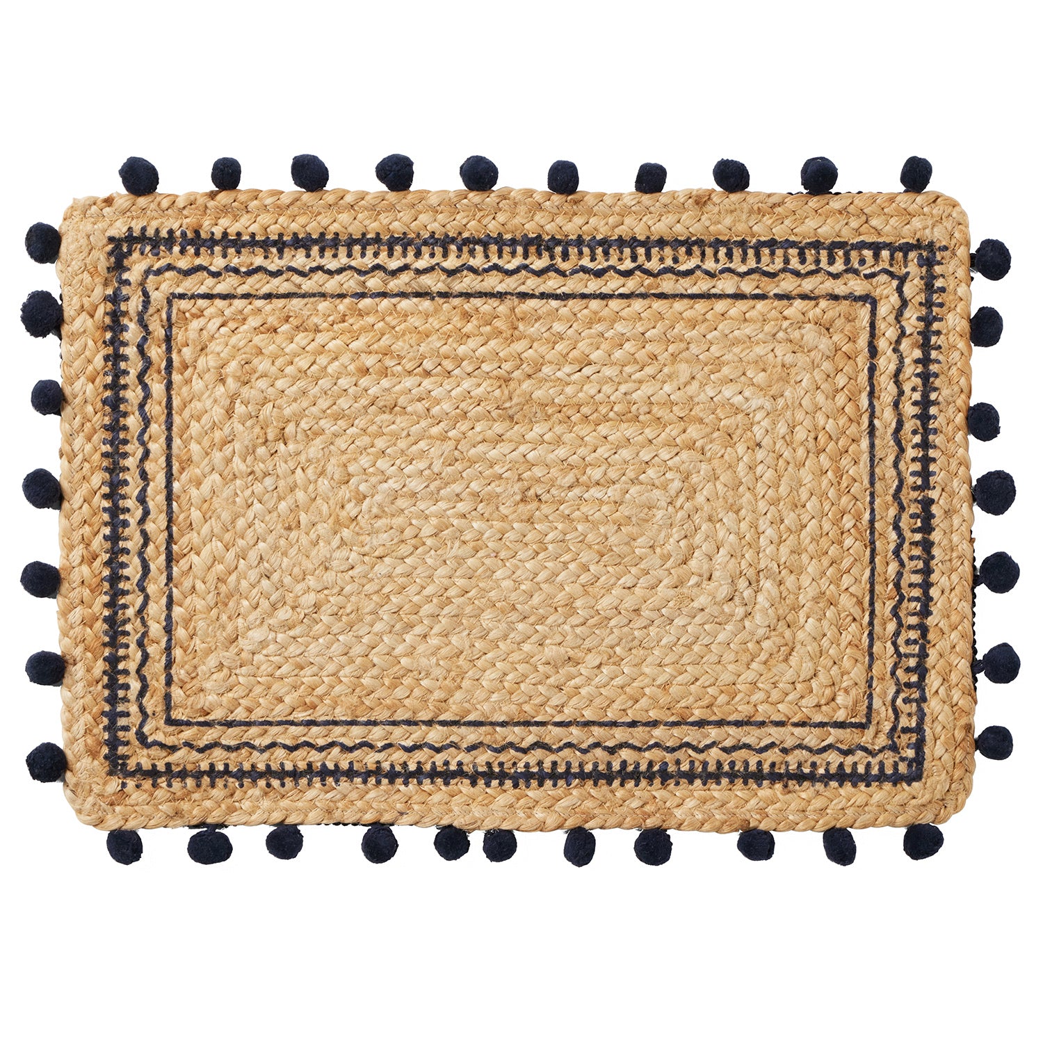 Giada Natural/Navy Jute Placemats