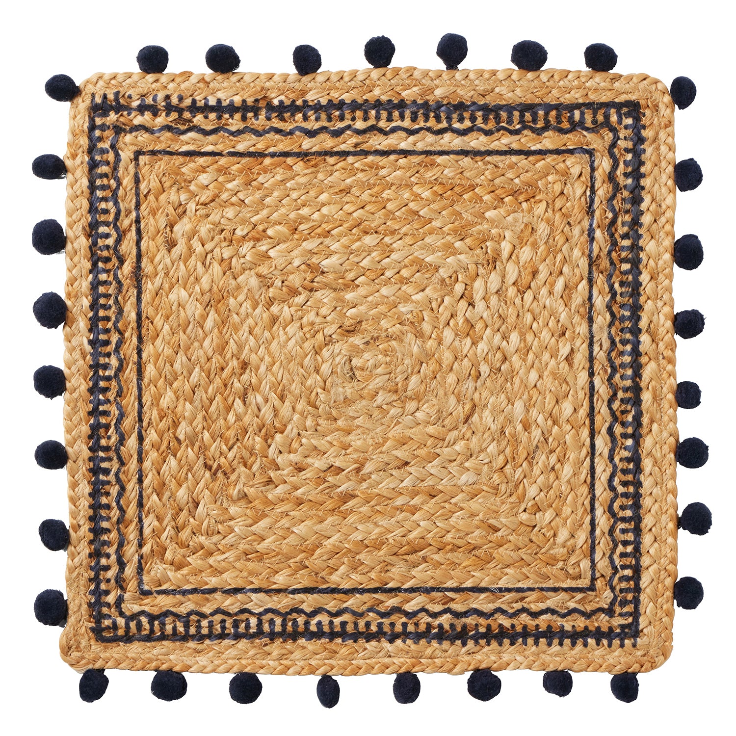 Giada Natural/Navy Jute Placemats - Thumbnail 4