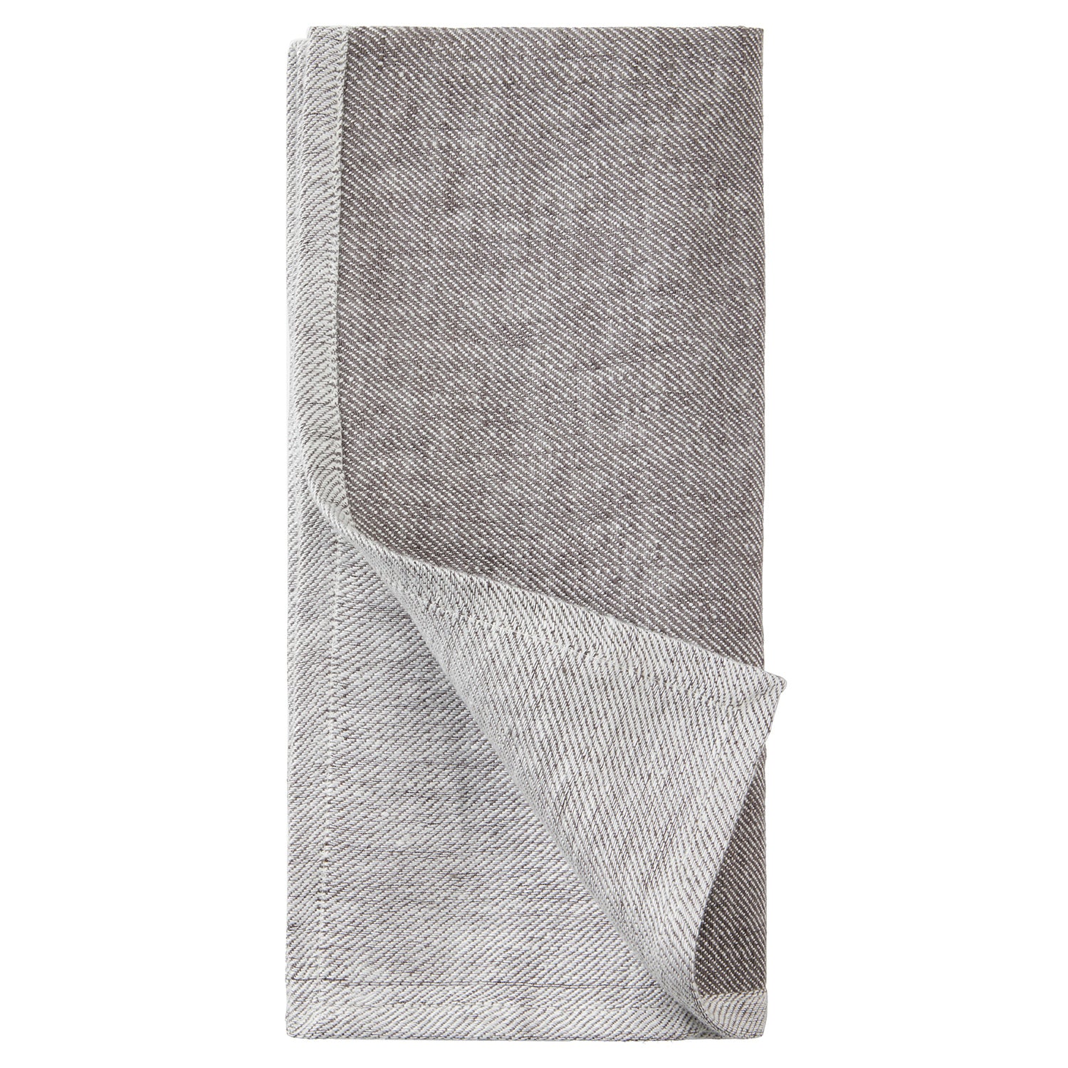 Gianna Gray/White Linen Napkin Set - Thumbnail 4