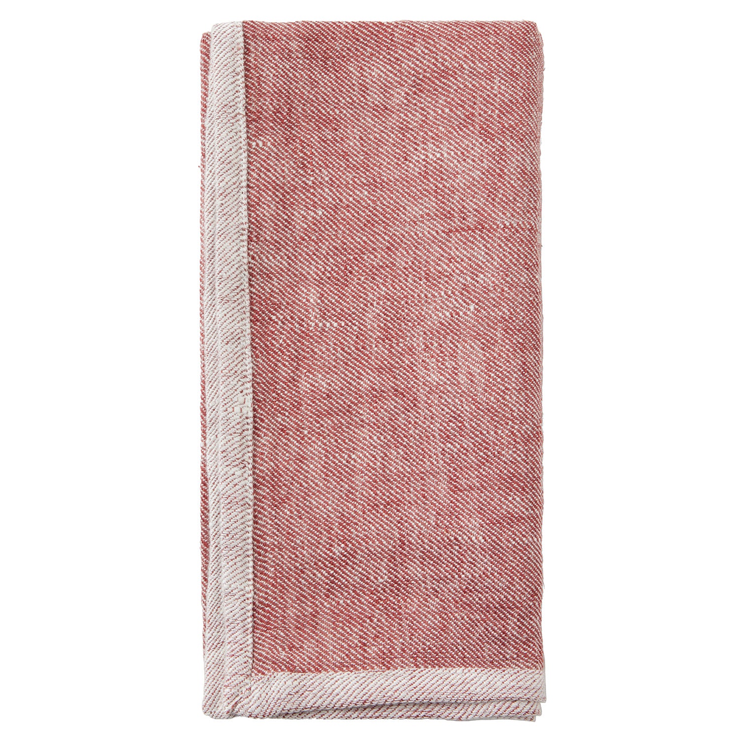 Gianna Maroon/White Linen Napkin Set