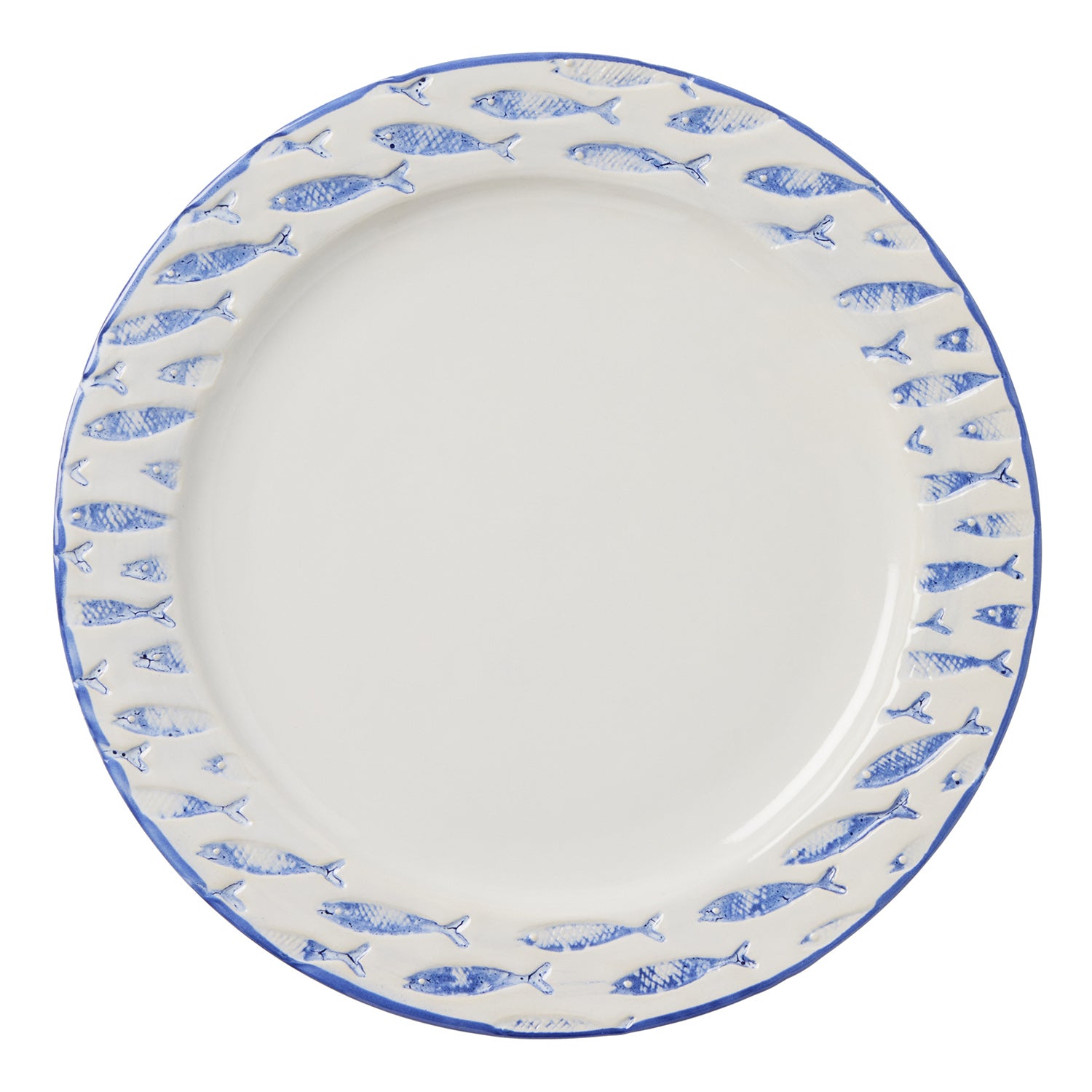 Gideon White/Blue Stoneware Dinnerware - Thumbnail 2